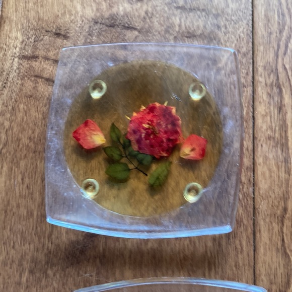 Vintage 3 Piece Coaster and Spoon Rest - Picture 4 of 8